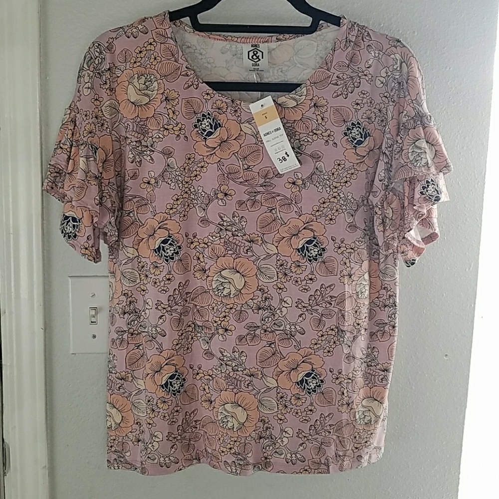 Agnes and Dora frill sleeve top